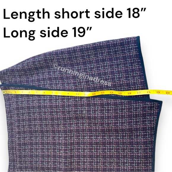 Loft Asymmetrical Tweed Skirt With Zipper Front Detail In Red & Black Size 4 - Picture 10 of 10